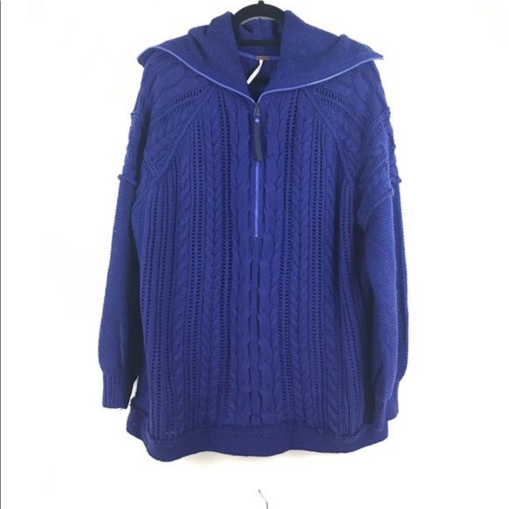 Free People 1/2 zip oversized sweater